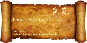 Hausz Róbert névjegykártya