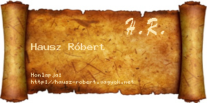 Hausz Róbert névjegykártya